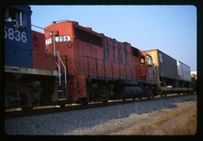 Railroad Slide - Detroit Toledo & Ironton #209 Locomotive Conrail Crossing Riga