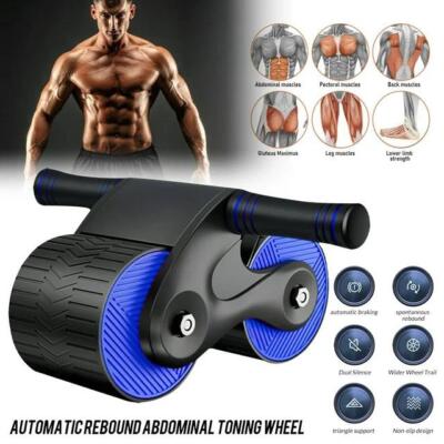 Automatic Rebound AB Roller Exercise Wheel Abdominal Wheel Anti Slip  Fitness Gym UK - Main Image