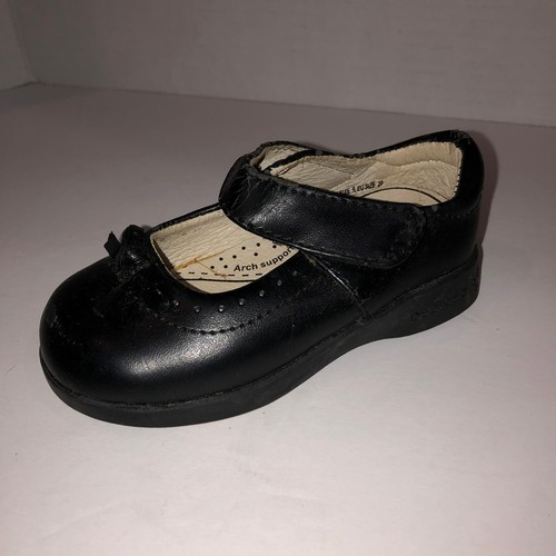 Pediped Bebé Niñas EE. UU. 5 UE 20 Negro Sistema Flex Ajuste Mary Jane Tacón Cojín Zapatos - Imagen 2 de 10