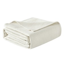 Tagesdecke Überwurf 100% Baumwolle, weiche Bettüberwurf in Waffeloptik Wohndecke