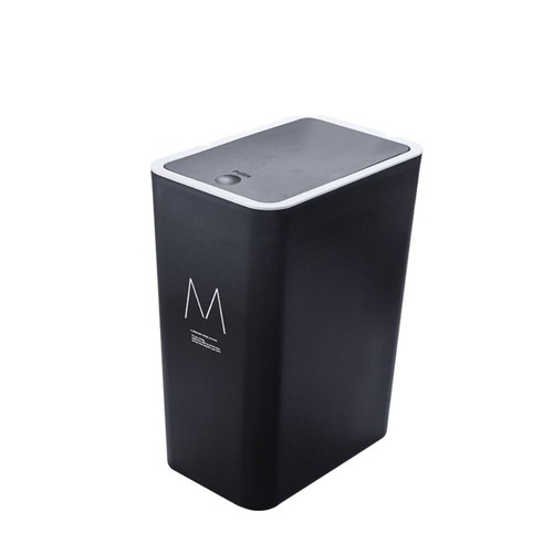 Cubo de basura de plástico con tapa Cubos de basura Cestas de basura Inodoro - Imagen 17 de 18