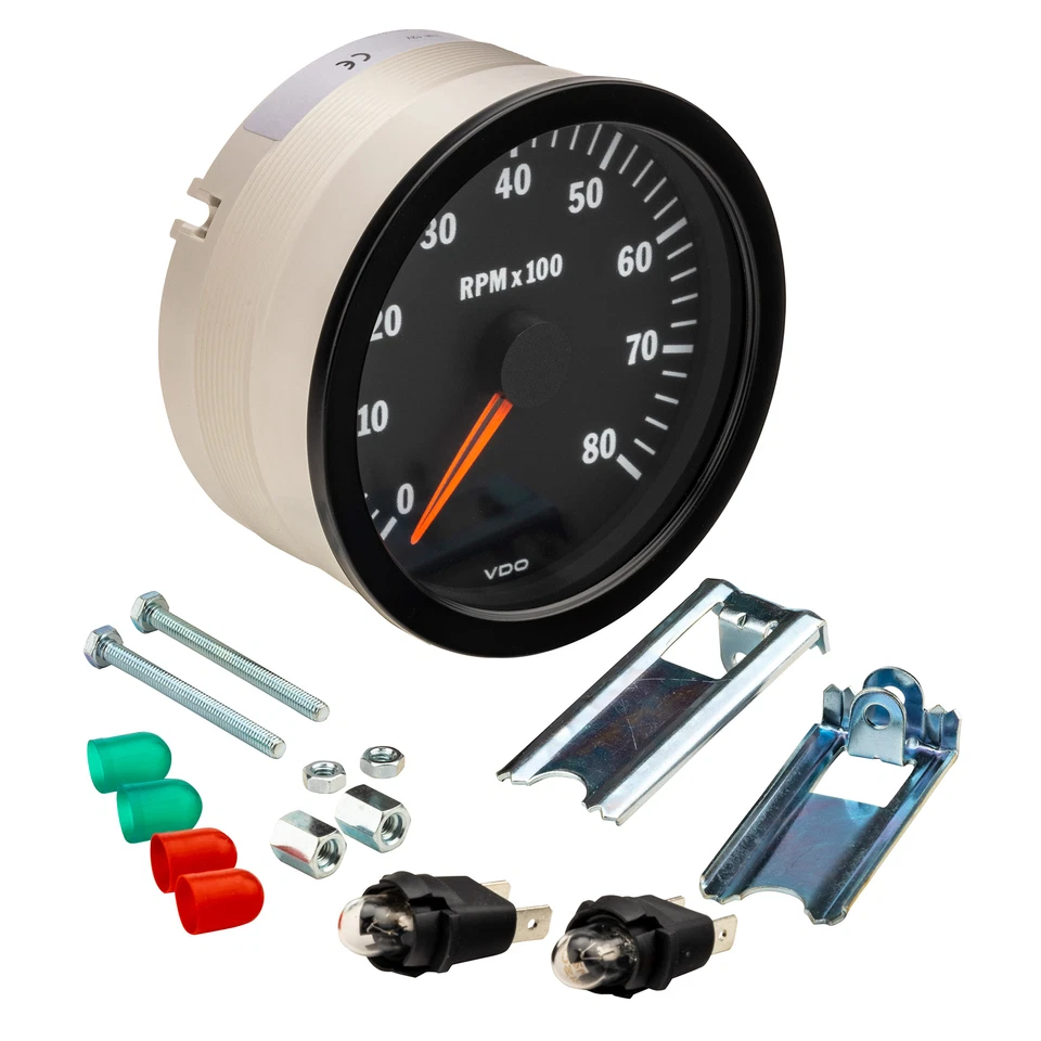 VDO Vision Range Tachometer - Motorsport/Racing/Rally- 100mm Diameter 0-8000Rpm - Image 3 of 4