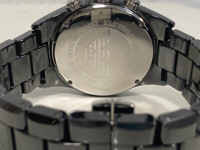 Emporio Armani Mens Black Ceramic Chrono Watch AR1429 for sale