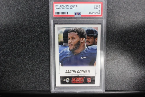 2014 PANINI SCORE AARON DONALD RC RAMS ROOKIE PSA 9
