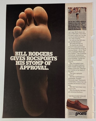 Rockport Shoes Print Ad Original Vintage 1981 Rare RocSports Rodgers Marlboro MA