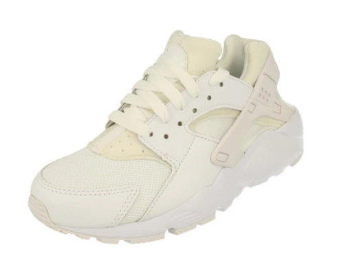 Nike Women's 8 M (6.5Y) Huarache Run (GS) Training Shoes in White/Pure Platinum - Picture 2 of 5