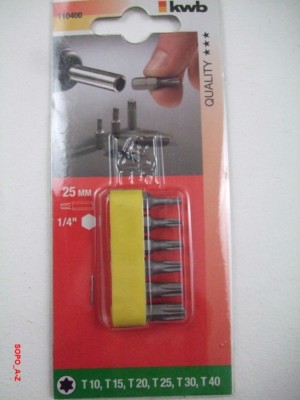 Bit Box TORX kwb Schrauberbits Bitset Chrom Vanadium 6-teilig