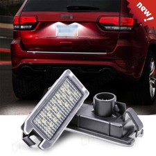 For Jeep Grand Cherokee 2014-2022 White Led Rear License Plate Light Lamp Pair