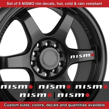 Nismo rim decal sticker adhesive all nissans 5 DECALS wheels handles 2.5wro etc