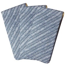Calabria Squeeze Top Eyeglass Case Soft Faux Leather Blue 3 Pack Womens Braided