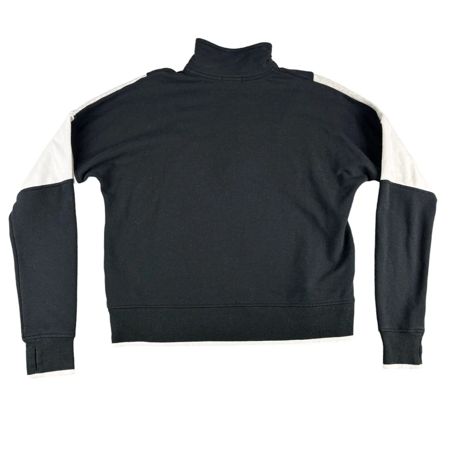 Chaqueta para mujer Las Vegas Raiders pequeña negra gris media cremallera USADA por Erin Andrews Foto 2 de 4