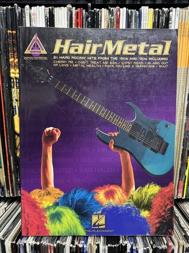 HAIR METAL Guitar Recorded Versions Sheet Music Instruction by Hal Leonard Corp.