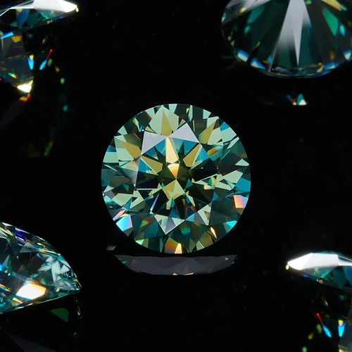 2 quilates diamantes verdes corte redondo natural grado D VVS1 +1 regalo gratis - Imagen 5 de 5