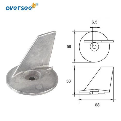 Ánodo de lengüeta de ajuste 3C8-60217 para motor fueraborda TOHATSU 2/4 tiempos MFS30 M40D M40D2 - Imagen 4 de 6
