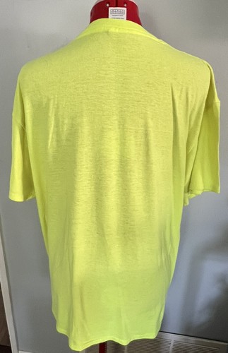 Vintage Wildlife Bear Cub Neon Yellow Great Smoky mountains T-Shirt Large F&M - Picture 8 of 14