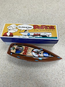 popeye tin speedboat