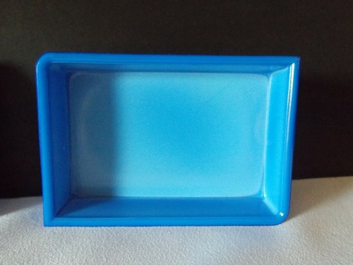 Czech Blue Malachite Rectangular trinket powder box with cherries - Picture 3 of 4