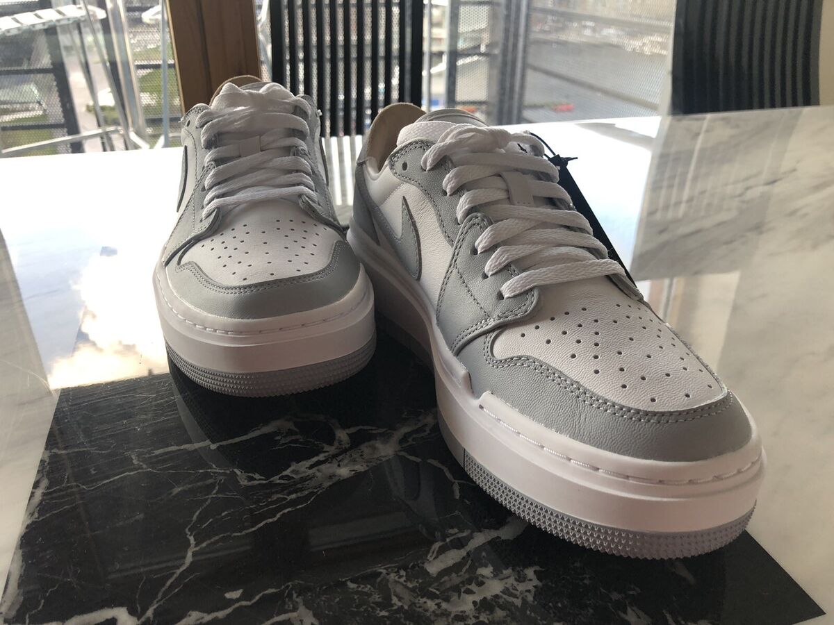 Nike Air Jordan 1 Elevate Low Womens White Wolf Grey UK 4.5 Nike Air Jordan 1 Elevate Low Womens White Wolf Grey UK 4.5