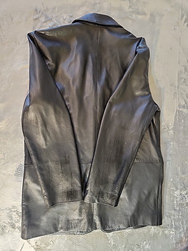 Cerruci Leather Woman Blazer Jacket Size ( 38 )Large Black Casual Career Stylish - Picture 3 of 7