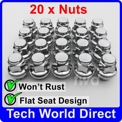20x ALLOY WHEEL NUTS FOR MITSUBISHI PAJERO SHOGUN (M12x1.5) LUG BOLT STUD [20A]