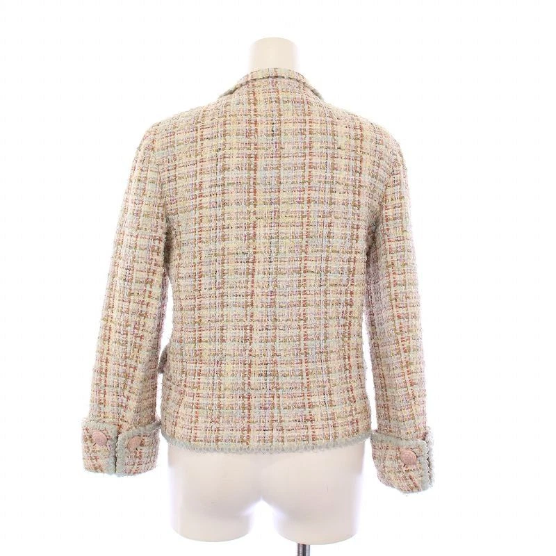 【Gonne】CHANEL 2012 Modello Tuta Sartoriale Giacca Gonna Stretta Mini Tweed Taglia