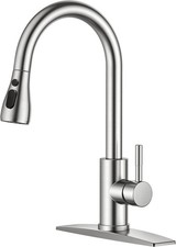 FORIOUS Kitchen Faucets with Pull Down Sprayer, Brushed Nickel