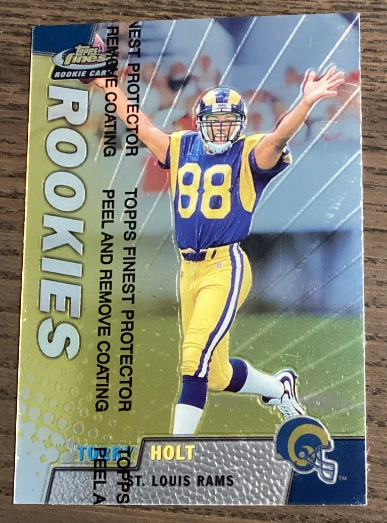 1999 Topps Finest With Protector Peel #175 Torry Holt Rookie RC St. Louis Rams