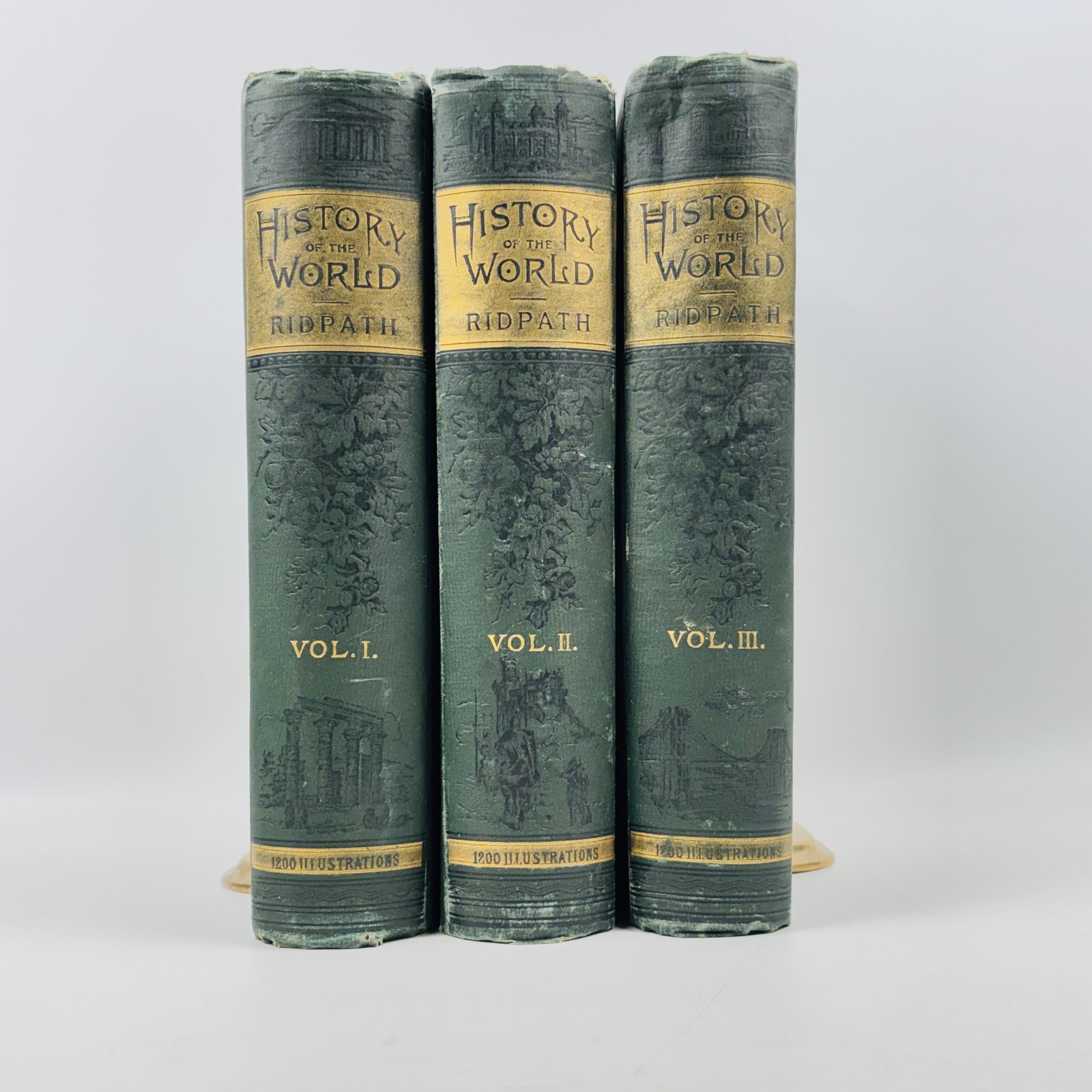 1886 Ridpath Cyclopaedia of Universal History 3 Vol Set Ancient Modern World HC