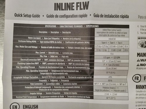 Franklin Electric INLINE FLW SERIES 115V/230V 1/2HP-1.5HP 1" MNPT 15A - Picture 9 of 9