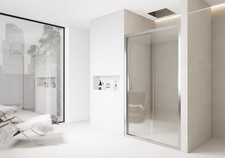 Bathroom Sliding Door Shower Enclosure Screen Walk In 6mm Glass Door Cubicle