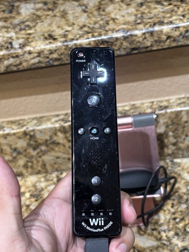 Controller OEM Ufficiale Nintendo Wii Motion Plus Nero + Nunchuck Autentico - Foto 2 di 4