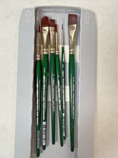 Silver Brush Limited Ruby Satin Paint Brush Set of 6--UNUSED; SEE PHOTOS