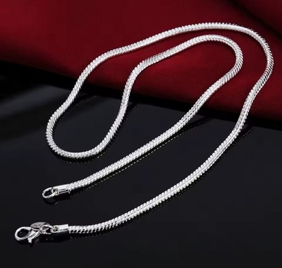 55 cm Schlangenkette massiv 3 mm 925 Silber