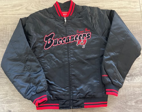 Reebok Vtg NFL Tampa Bay Buccaneers Women's Full Zip Bomber Jacket Size Small - Picture 1 of 19