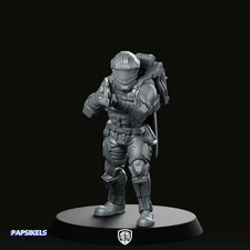 Democracy Troopers Recon Helljumper Shotgunner Miniature Armoured Shotgun