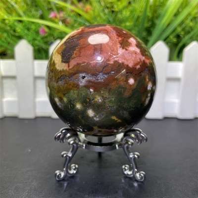 0.7LB 2.5'' High quality Natural Ocean Jasper Sphere Ball Crystal Quartz Energy