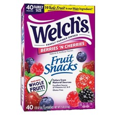 Gluten-Free Berries and Cherries Soft Fruit Snacks 40 Count .8 oz Pack