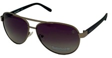 Timberland Men Gunmetal Sunglass Metal Aviator, Smoke Polarized Lens TB7141 9D