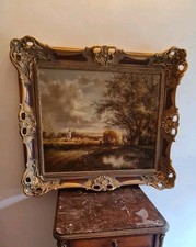 H) Ernst Leonhard, Heuernte, ÖLGEMÄLDE, wunderschön!