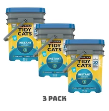 (3 Pack) Purina Tidy Cats Instant Action Odor Control Clumping Cat Litter, 35 lb