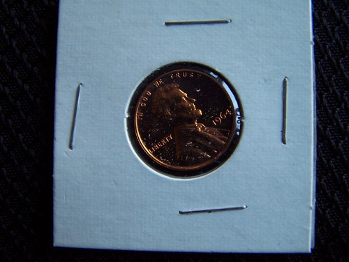 1964-PROOF LINCOLN MEMORIAL CENT PENNY RED