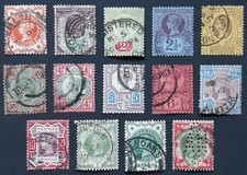 GB QV 1887-1900 SG197-214 full jubilee set ½d to 1/-, very good used