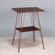Tavolino da Appoggio Vintage Metallo Vetro Italia Design Anni 60 Originale
