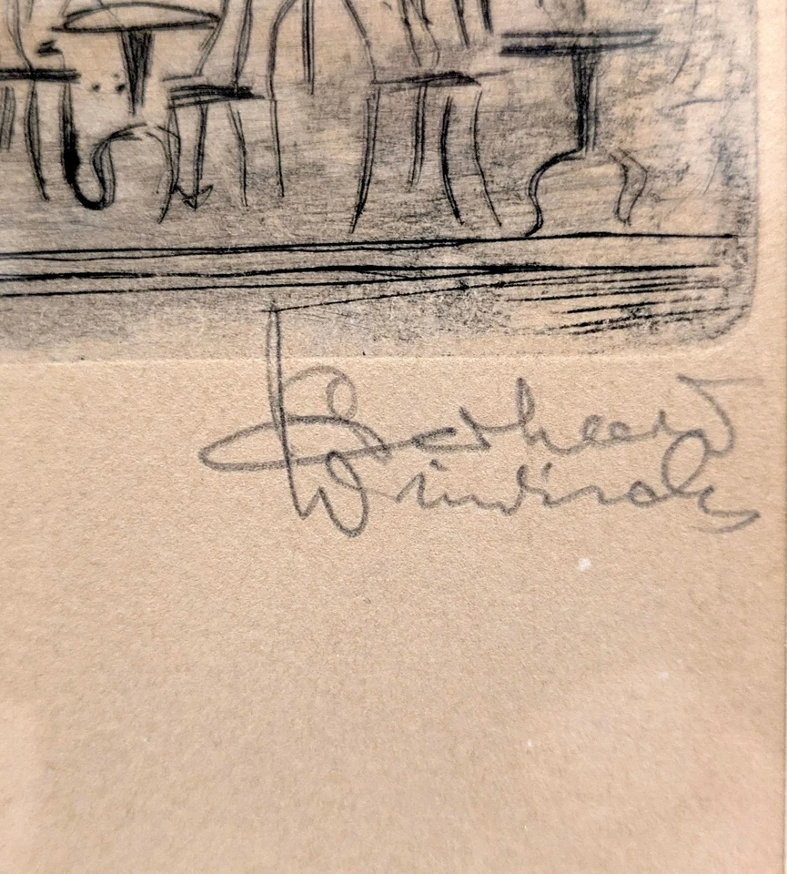 Gerhard WINDISCH 1895-1961 Radierung SIGNIERT um 1928 Beaubourg PARIS - Bild 4 von 4