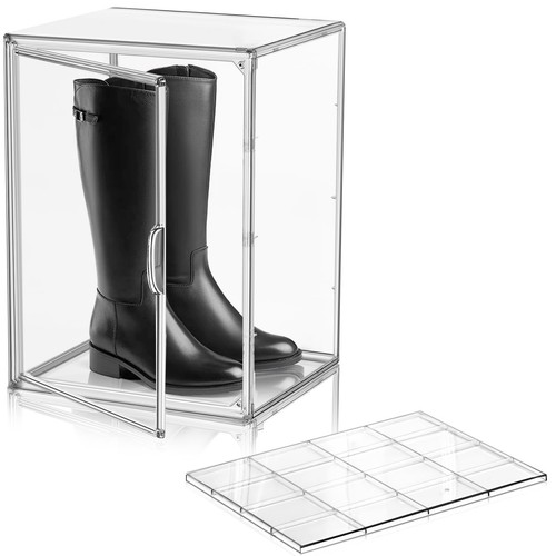 Clear Shoe Storage Boxes Stackable, XX-Large Acrylic Dispaly Case, Clear Stac...