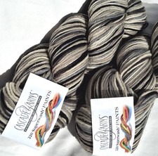 2 X Cascade Yarns 220 Superwash 100 Wool Sz4 PAINTS, 3.5 oz ea. GREYS