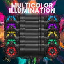 BOSS ATV65BRGB Weatherproof Sound System 6.5 Inch Bluetooth Speakers RGB Illu...