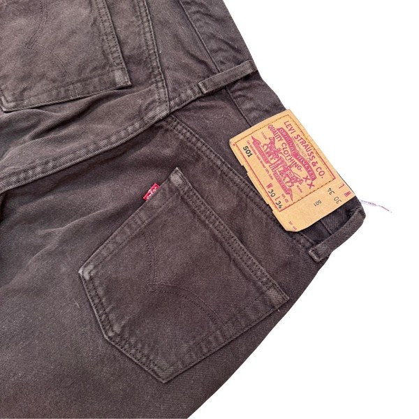 Levi’s 501 hombre marrón W30 L34 vaqueros rectos vintage – algodón – clásico Y2K