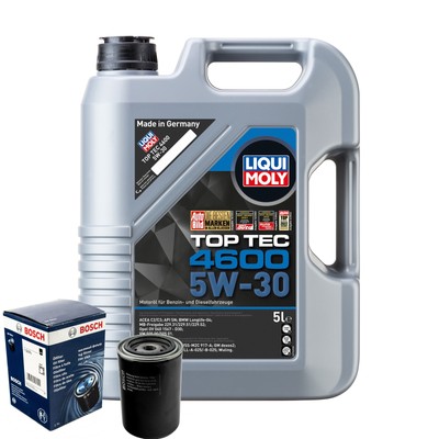 Motoröl 5W30 LIQUI MOLY Top Tec 4600 5L+BOSCH Ölfilter