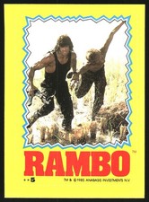 B7541- Adesivi Topps Rambo First Blood Part II 1985 - Scegli tu- 15+ SPEDIZIONE GRATUITA US
